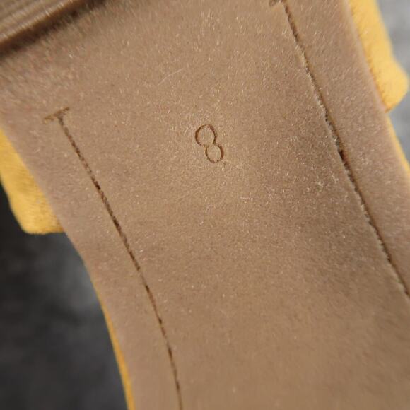Old Navy Shoes Womens 8 Flats Slip On Skimmer D'Orsay Casual Yellow Almond Toe - Picture 11 of 11
